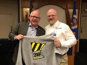 Governor Tim Walz and Dave Cook from NEMOJT 218trades